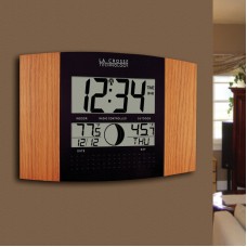 Atomic Wall Clock with Outdoor Temperature by La Crosse - 12.2 Inches Wide   552298837